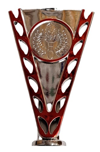 AUB 548 Beker Rood-Zilver LAATSTE Serie OP=OP!!